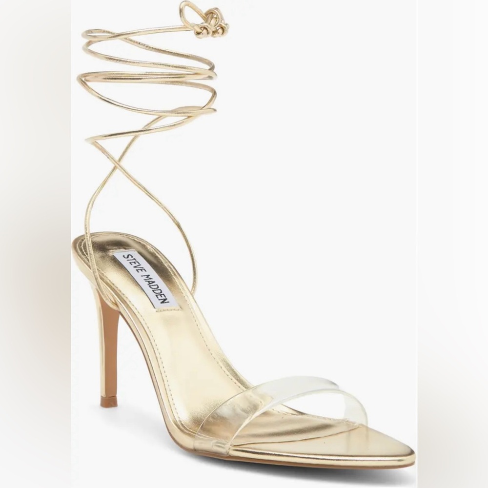 Steve Madden Dollyy Ankle Strap Sandal in Gold